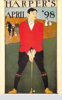 ILLUSTRATEURS D'après Illustration -SPORTS 1900 -HARPER'S April'98 (Golf) (NUGERON  S 7) D'après Repro Affiche - Golf