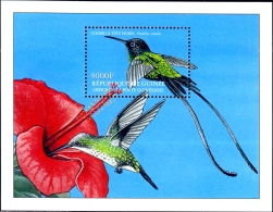 HUMMINGBIRDS-HUMMINGBIRDS OF THE CARIBBEAN-BLACK BILLED STREAMERTAIL-MS-GUINEA-2002-SCARCE-MNH-M2-109 - Albatros