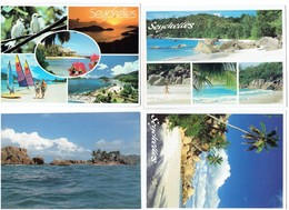 Lot 4 Cpm -  Afrique > Seychelles - PRASLIN Anse Lazio La Digue île Coco - Seychellen