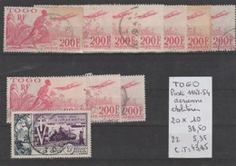 TIMBRE DU TOGO  PA   OBLITERES   Nr 20X10-22  COTE 43.85 EURO - Used Stamps