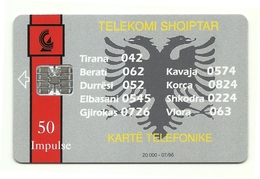 Albania - Tessera Telefonica Da 50 Units T493 - Telekomi Shqiptar - Albanie