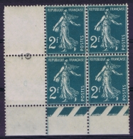 France : Yv Nr  239 Sameuse Font  Corner 4block Postfrisch/neuf Sans Charniere /MNH/** - 1906-38 Sower - Cameo