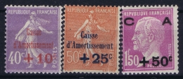 France : Yv Nr  249 - 251 MH/* Flz/ Charniere 1928 - Ungebraucht