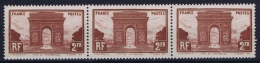 France : Yv Nr  258 Sbande De 3, Postfrisch/neuf Sans Charniere /MNH/** 1929 - Ungebraucht