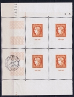 France : Yvert  841 Part Sheet ,  Cancel On Borde, Postfrisch/neuf Sans Charniere /MNH/** - Ungebraucht