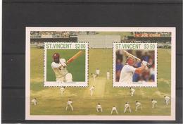 St VINCENT Année 1988 Joueurs De Cricket  Bloc N°Y/T :44** - St.Vincent (1979-...)