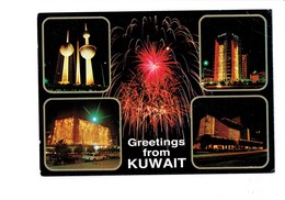 Cpm - KUWAIT - Greetings From Kuwait - KAC - Feu Artifice - Koweït