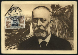 12 FRENCH WEST AFRICA: Governor General Noel Ballay & Port Of Conakry, Maximum Card Of 13/JA/1956, VF - Sonstige & Ohne Zuordnung