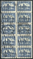 17 GERMANY: Sc.338, Used Block Of 10, Fine Quality, Very Nice! - Gebraucht