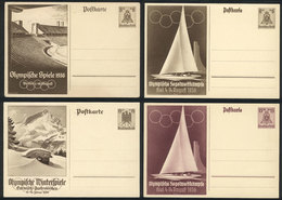 27 GERMANY: 4 Postal Cards With Illustrations Related To The Berlin OLYMPIC GAMES Of 1936, VF Quality! - Andere & Zonder Classificatie