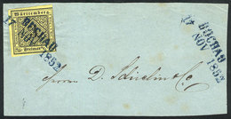 31 GERMANY: Large Part Of The Front Of A Folded Cover Franked With Württemberg Stamp Of 3k. With Nice Cancel Of BUCHAU 1 - Other & Unclassified