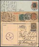 34 GERMANY: 15 Used Postcards (most Postcal Cards) And 3 Unused, Nice Additional Frankings And Postmarks, VF General Qua - Other & Unclassified