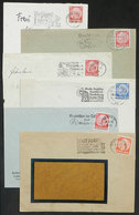 46 GERMANY: 6 Covers Used Between 1935 And 1941, All With Machine Cancels With Very Thematic Slogans, VF Quality! - Other & Unclassified