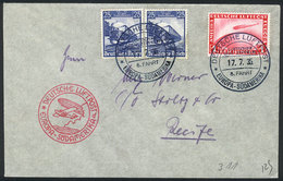 49 GERMANY: Cover Flown By ZEPPELIN, Dispatched Onboard On 17/JUL/1935, Handsome Postage, VF Quality! - Sonstige & Ohne Zuordnung