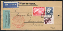 50 GERMANY: Envelope For Samples Sent By ZEPPELIN From Stuttgart To Brazil On 29/JUL/1935, Excellent Quality! - Altri & Non Classificati