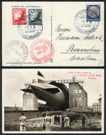 52 GERMANY: PC With View Of A Zeppelin In A Hangar, Flown By ZEPPELIN To Pernambuco (Brazil) On 7/NO/1935, Excellent Qua - Sonstige & Ohne Zuordnung