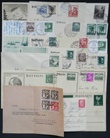 73 GERMANY: Lot Of 17 Covers And Cards + 1 Front, Most Used (several Sent To Argentina) In 1930s, With Interesting Posta - Altri & Non Classificati