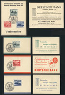 76 GERMANY: 3 Cards With Advertising On Back For Dresdner Bank, Franked With The Set Sc.B134/6, With Special Cancels Of  - Altri & Non Classificati