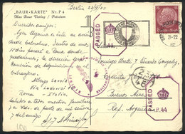 83 GERMANY: Postcard Sent From Berlin To Argentina On 23/AP/1940 Franked With 15Pg., Double Nazi + Allied Censorship, In - Other & Unclassified
