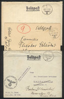 88 GERMANY: 3 FELDPOST Covers Mailed In 1942 And 1943, All With Their Original Letters, Interesting! - Andere & Zonder Classificatie