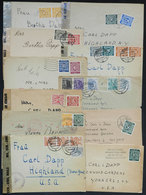 94 GERMANY: BIZONE: 11 Covers Sent To USA In 1947, Nice Postages And Censor Marks! - Altri & Non Classificati