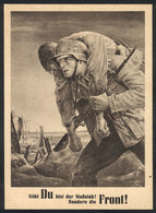 117 GERMANY: Soldier Helping A Fellow Wounded Soldier In World War II, Year 1943, Excellent Quality! - Other & Unclassified