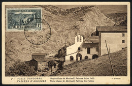 150 FRENCH ANDORRA: Maximum Card Of 1937: Chapel Of Our Lady Of Meritxell, VF Quality - Cartes-Maximum (CM)