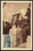 182 ALGERIA: ALGIERS: War Memorial, Maximum Card Of 11/AP/1952, With Special Postmark, VF Quality - Cartes-maximum