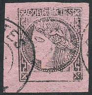 192 ARGENTINA: GJ.15, Dark Lilac, With Datestamp Of Corrientes, VF Quality! - Corrientes (1856-1880)