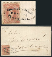 253 ARGENTINA: GJ.20, 3rd Printing CLEAR IMPRESSION (very Rare), Beautiful Example Franking A Folded Cover Sent From MEN - Ungebraucht