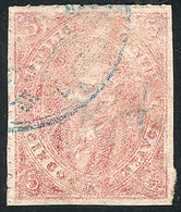 278 ARGENTINA: GJ.25Ba, 4th Printing, Light Lilac-rose Color And Mulatto, Defective Impression, Position 5, Used In Sant - Nuovi