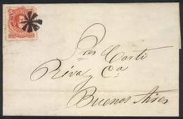 300 ARGENTINA: Folded Cover Dated 29/NO/1869, Franked By GJ.38, With A Spectacular Mute ""circle Of 8 Wedges Joined In T - Andere & Zonder Classificatie