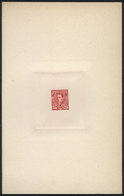 332 ARGENTINA: Year 1889, Sudamericana Issue, Die Proof Of An UNISSUED Value Of 25c. Alvear In Red, 13 X 20.50 Cm, Very  - Altri & Non Classificati