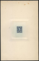 333 ARGENTINA: Year 1889, Sudamericana Issue, Die Proof Of An UNISSUED Value Of 25c. Alvear In Steel Blue, 13 X 20.50 Cm - Other & Unclassified