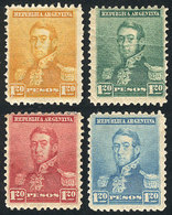 349 ARGENTINA: GJ.187, 4 Perforated Trial Color Proofs, With Watermark And Gum, Interesting! - Autres & Non Classés