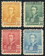 349 ARGENTINA: GJ.187, 4 Perforated Trial Color Proofs, With Watermark And Gum, Interesting! - Altri & Non Classificati