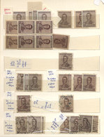 365 ARGENTINA: GJ.457/475 (not Consecutive), Stockbook With STUDY OF PAPERS AND GUMS Of Stamps Of The 1917 San Martin Un - Altri & Non Classificati