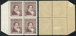 387 ARGENTINA: GJ.774A, Block Of 4 With DOUBLE VERTICAL PERFORATION Variety, VF! - Autres & Non Classés