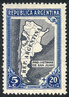 400 ARGENTINA: GJ.915a, With DOUBLE IMPRESSION Of The Frame, VF Quality! - Other & Unclassified