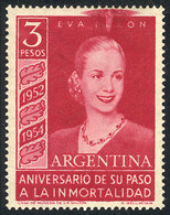 423 ARGENTINA: GJ.1030, With Attractive Printing VARIETY At Top (smeared Ink), Very Nice! - Other & Unclassified