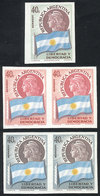 431 ARGENTINA: GJ.1104, 1958 40c. Transmission Of Presidential Power (flags), TRIAL COLOR PROOFS Printed On Normal Paper - Autres & Non Classés