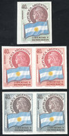 431 ARGENTINA: GJ.1104, 1958 40c. Transmission Of Presidential Power (flags), TRIAL COLOR PROOFS Printed On Normal Paper - Altri & Non Classificati