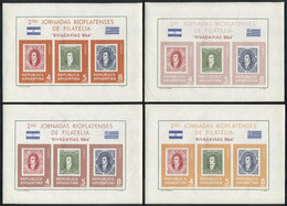 476 ARGENTINA: GJ.HB 20, 4 Proofs In Different Colors, VF Quality! - Blocchi & Foglietti