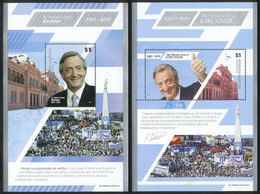 478 ARGENTINA: GJ.HB 223, 2011 Nestor Kirchner, UNISSUED, MNH, Excellent Quality. We Also Include The Souvenir Sheet Tha - Blocks & Sheetlets