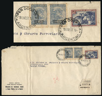 522 ARGENTINA: Registered Cover Sent From Open Door To Buenos Aires On 19/JA/1957, With Postage Of 2.40P. Combining Stam - Officials