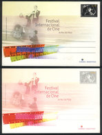 529 ARGENTINA: Card GJ.25, 1998 Film Festival Of Mar Del Plata, With Rare VARIETY: Double Impression, One On Back, The L - Ganzsachen