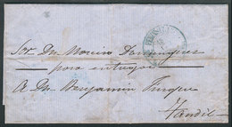 536 ARGENTINA: Entire Letter Sent From Buenos Aires To Tandil On 14/AU/1863 Without Postage, With Datestamp Mark Of Stag - Sonstige & Ohne Zuordnung