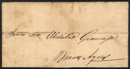 538 ARGENTINA: Entire Letter Dated ESQUINA 11/JA/1866, Sent To Buenos Aires Without Postage Or Postal Marks, Sent 'with  - Sonstige & Ohne Zuordnung