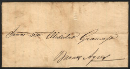 538 ARGENTINA: Entire Letter Dated ESQUINA 11/JA/1866, Sent To Buenos Aires Without Postage Or Postal Marks, Sent 'with  - Altri & Non Classificati