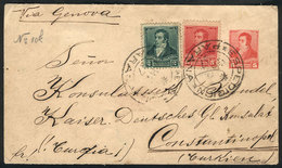 559 ARGENTINA: RARE DESTINATION: Cover Sent From Paraná To TURKEY On 5/JA/1897 Franked With 12c., With Arrival Backstamp - Sonstige & Ohne Zuordnung